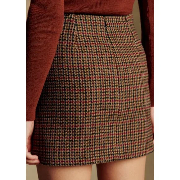 Sezane Brown and Tan Mini Skirt - Picture 3 of 5